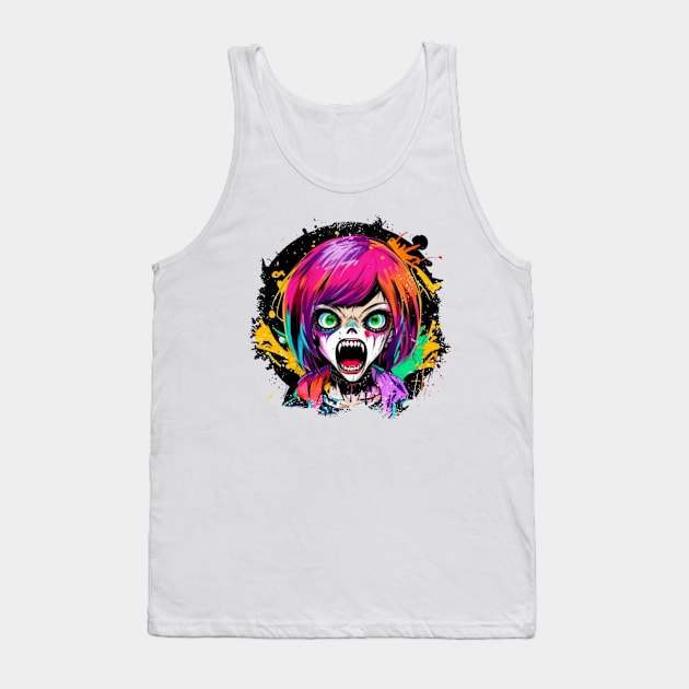 Zombie Teenage Girl Halloween Tank Top by Distinct Designs NZ